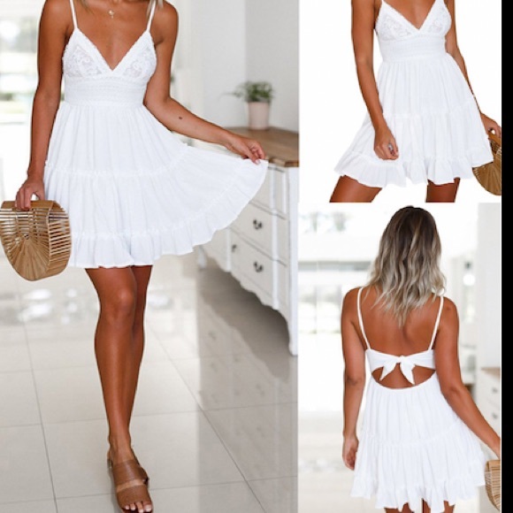 Lacy Backless Mini Dress NWT - Picture 3 of 10